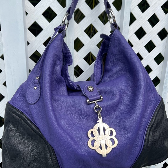 Pancaldi Italian Leather Handbag | Purple Statement | Luxe, Soft & Function - Picture 4 of 14